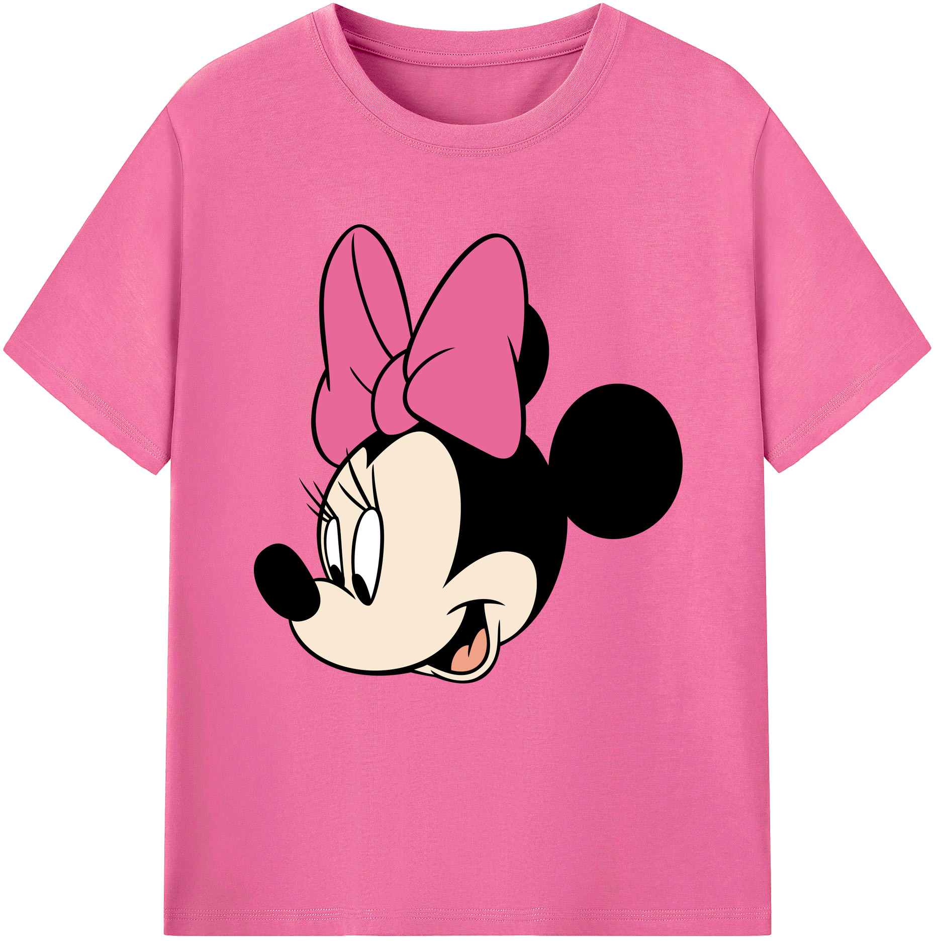 （画像用） ミッキーマウス Mickey Mouse レディースカジュアルプリントTシャツ（綿100％）